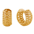 14K Dipped Linked Chain Hoop Huggie Earrings - Adult & Kids T-Shirts, Sweatshirts & Hoodies apparel design preview 1