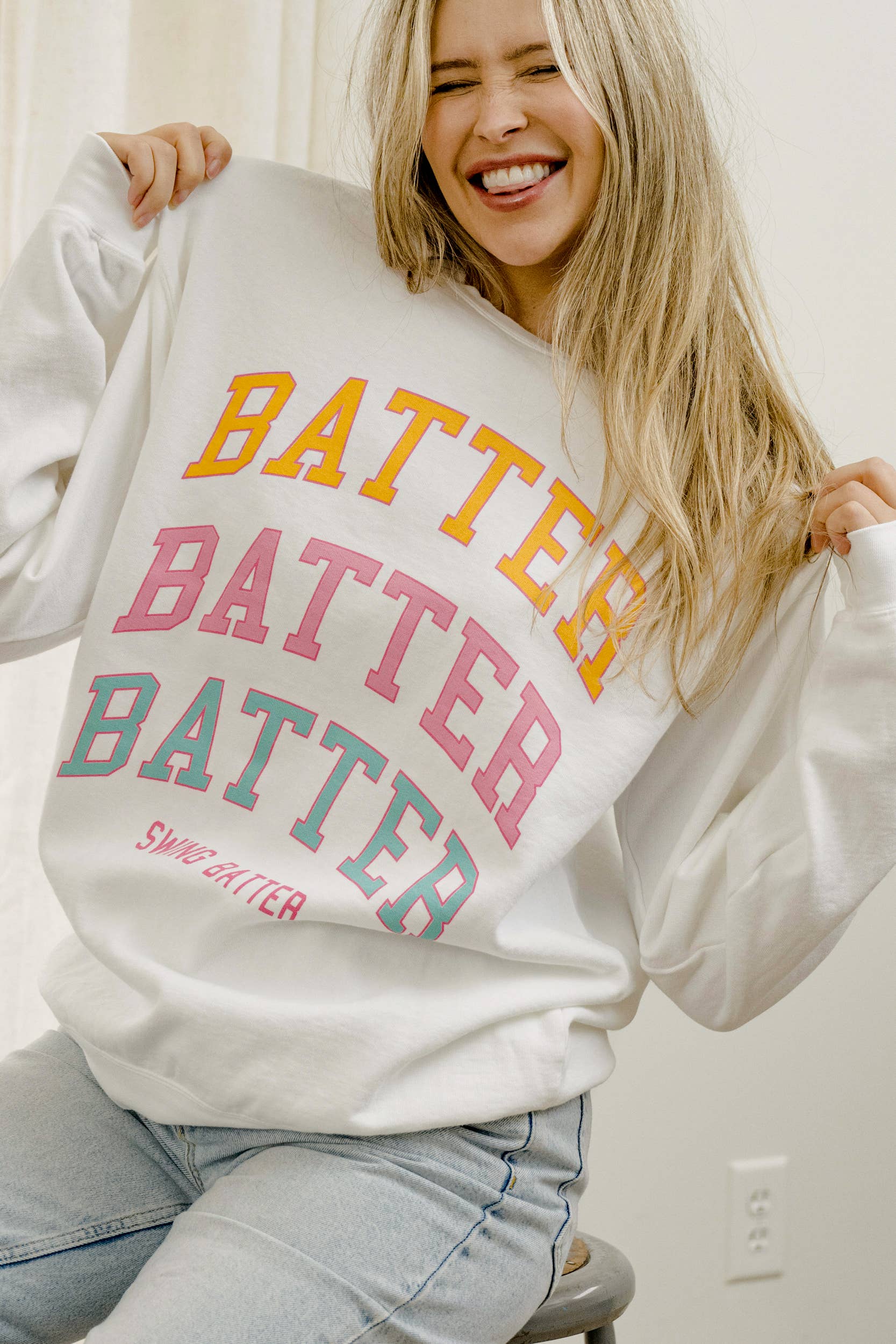 Batter Swing Baseball White Cc - Adult & Kids T-Shirts, Sweatshirts & Hoodies apparel design preview 1
