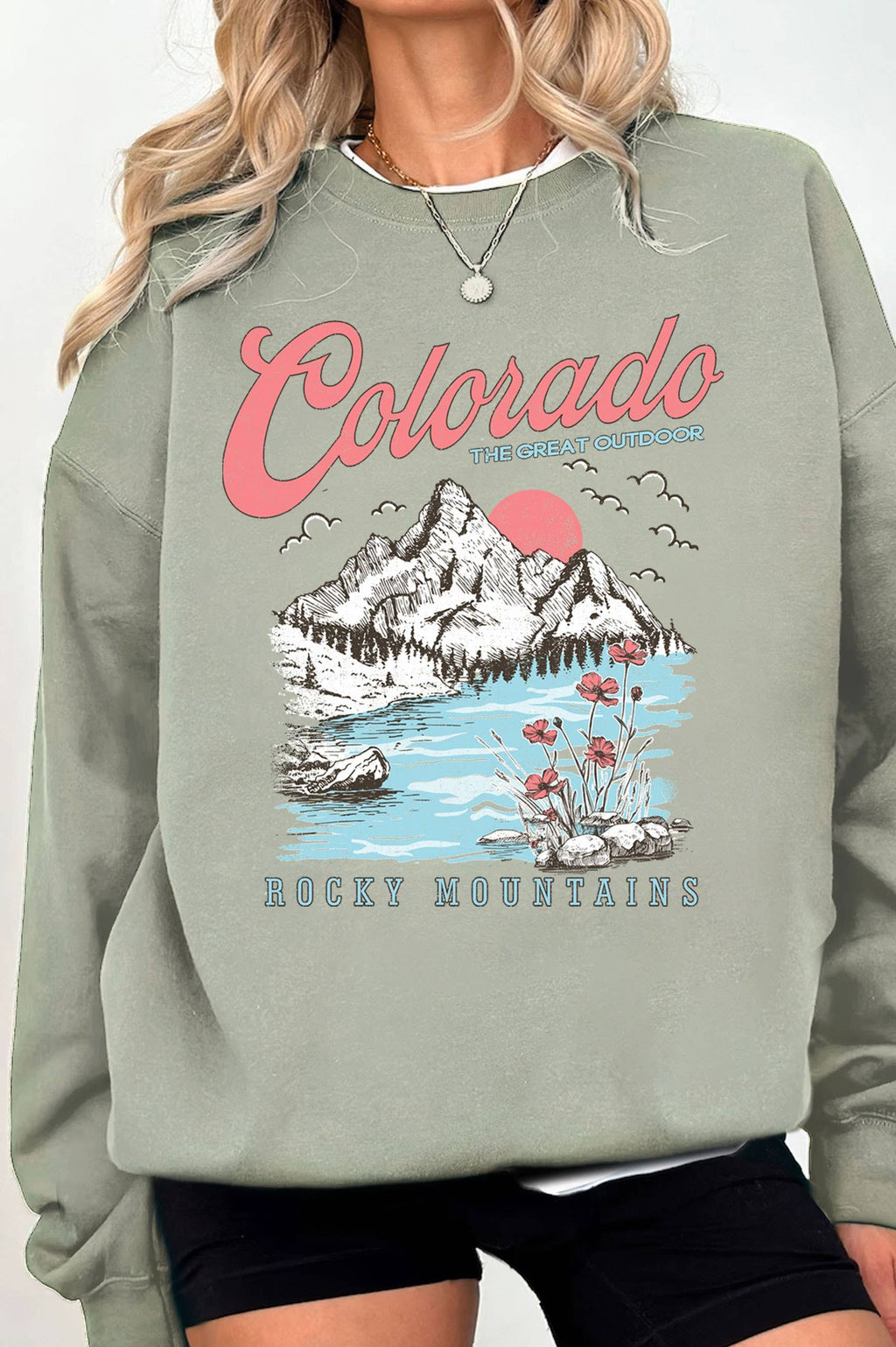Colorado Rocky Mountains Wild Flower Brushed - Adult & Kids T-Shirts, Sweatshirts & Hoodies apparel design preview 1