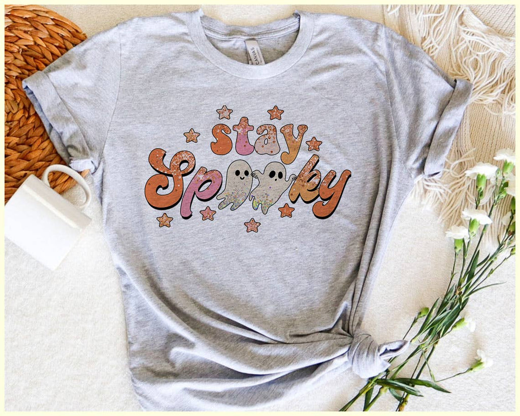Stay Spooky Ghost Cute Halloween Fall - Adult & Kids T-Shirts, Sweatshirts & Hoodies apparel design preview 1