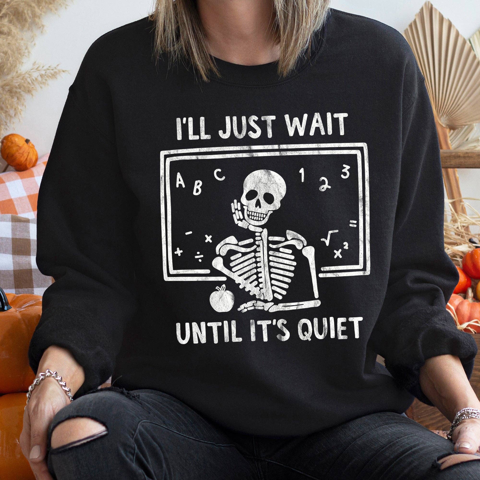 I'll Just Wait Vintage Halloween - Adult & Kids T-Shirts, Sweatshirts & Hoodies apparel design preview 1