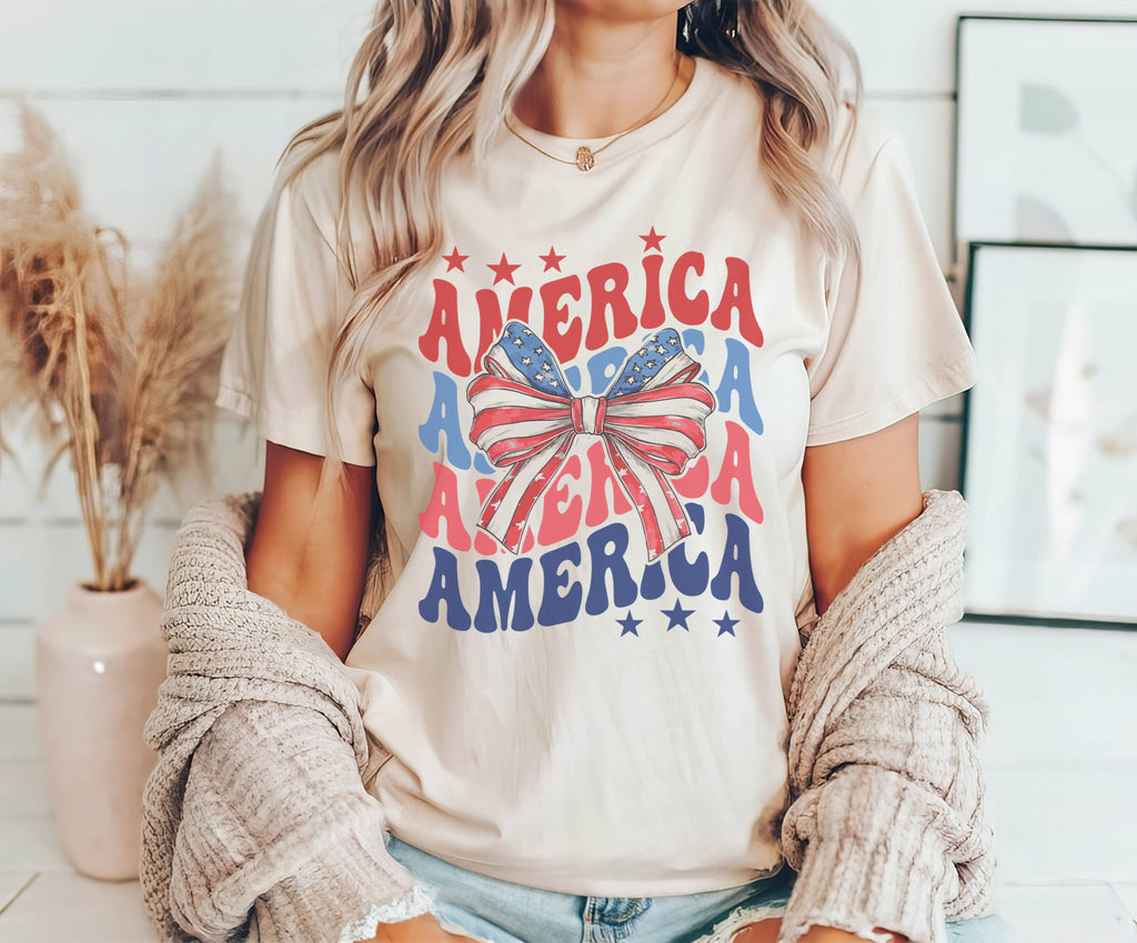 Coquette America Patriotic Usa - Adult & Kids T-Shirts, Sweatshirts & Hoodies apparel design preview 1