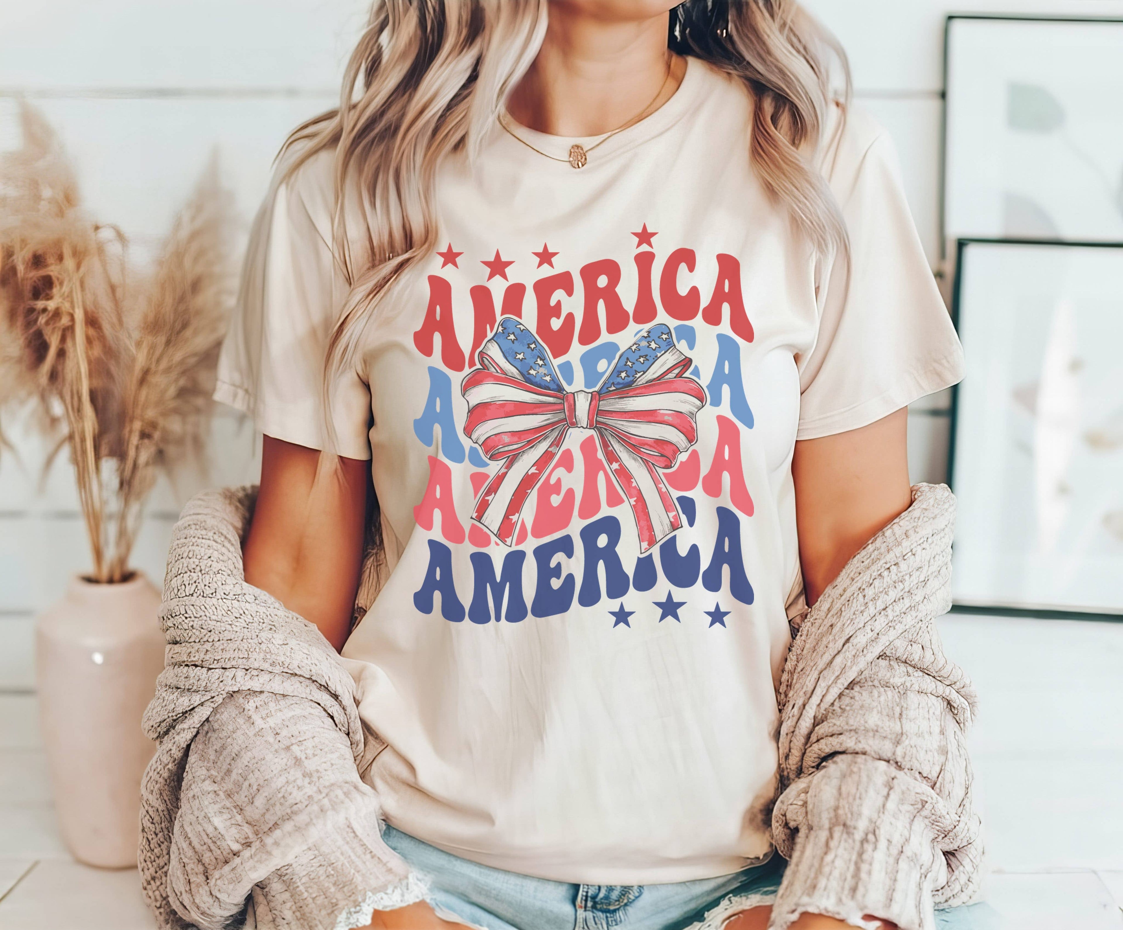 Coquette America Patriotic Usa - Adult & Kids T-Shirts, Sweatshirts & Hoodies apparel design preview 1