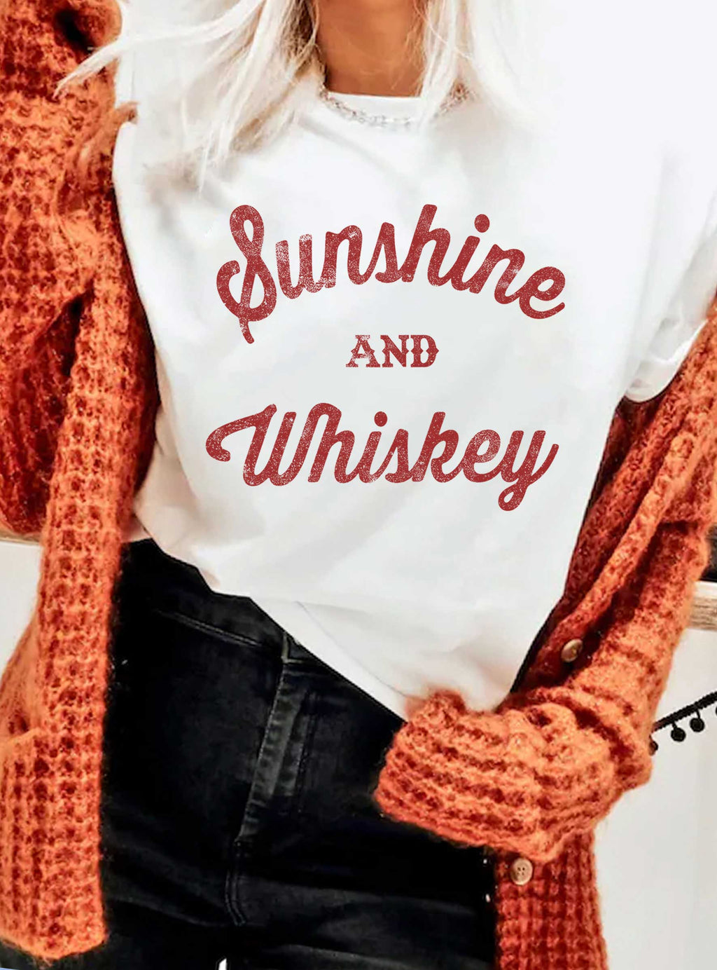 Sunshine and Whiskey Graphic - Adult & Kids T-Shirts, Sweatshirts & Hoodies apparel design preview 1