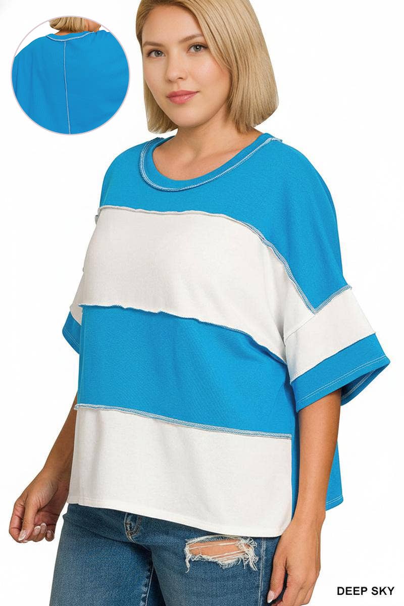 ...1120 Plus French Terry Color Block Exposed Seam - Adult & Kids T-Shirts, Sweatshirts & Hoodies apparel design preview 1