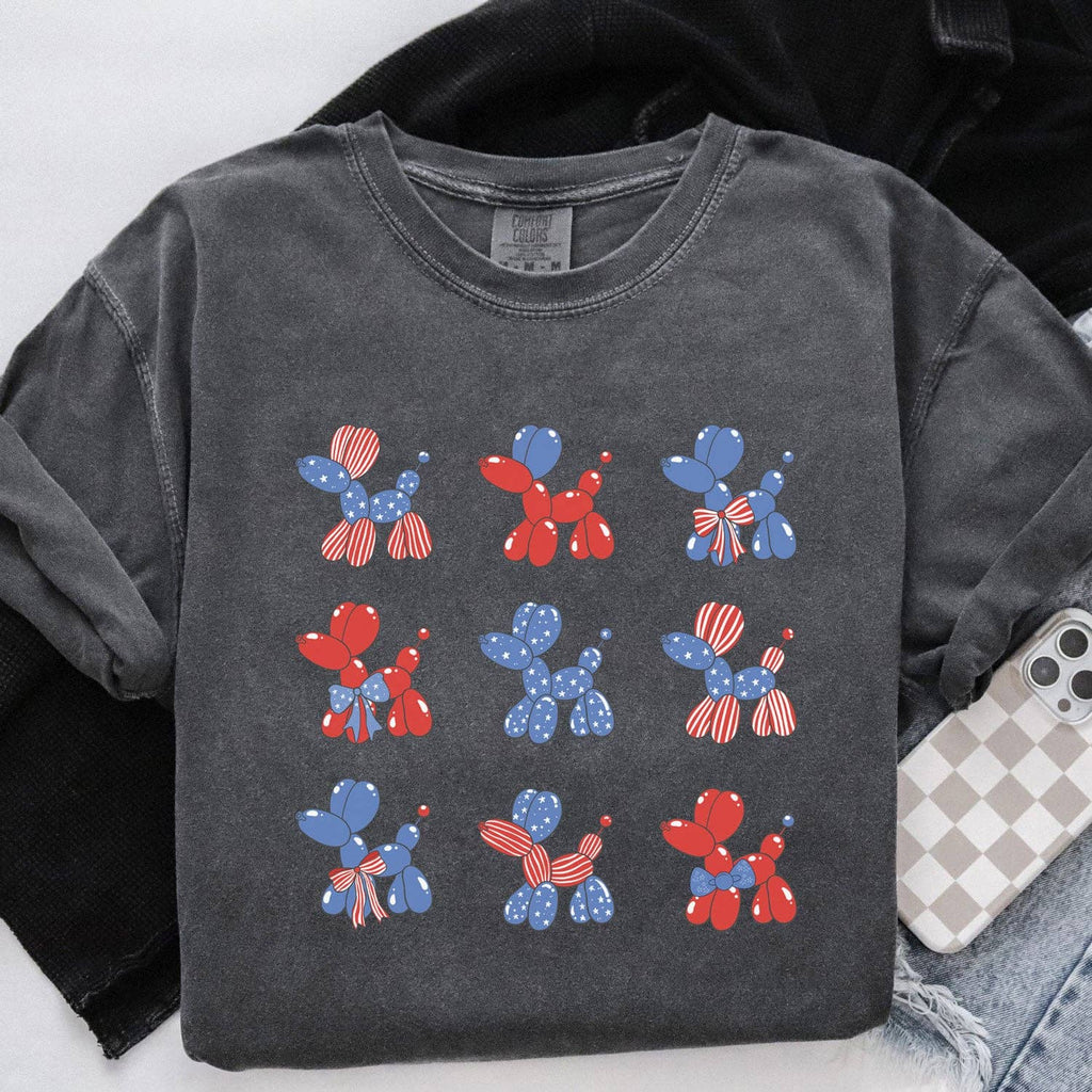 Patriotic Balloon Dogs - Adult & Kids T-Shirts, Sweatshirts & Hoodies apparel design preview 1