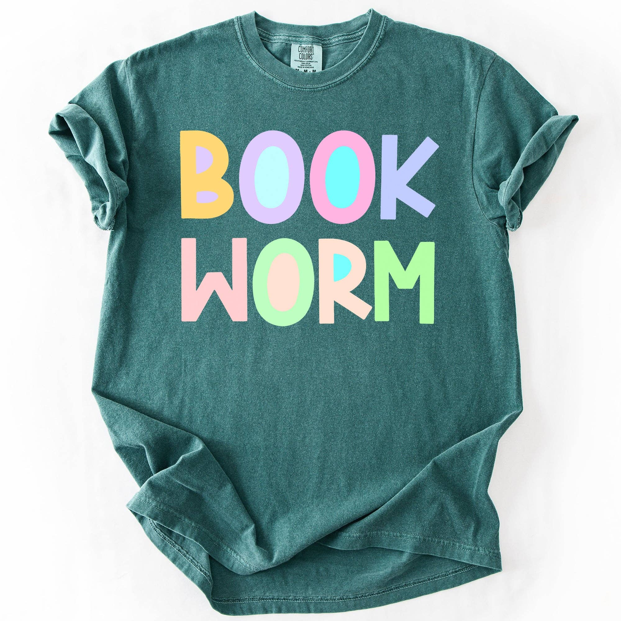 Book Worm, Pastel, Reading, Booktok, Library, - Adult & Kids T-Shirts, Sweatshirts & Hoodies apparel design preview 1