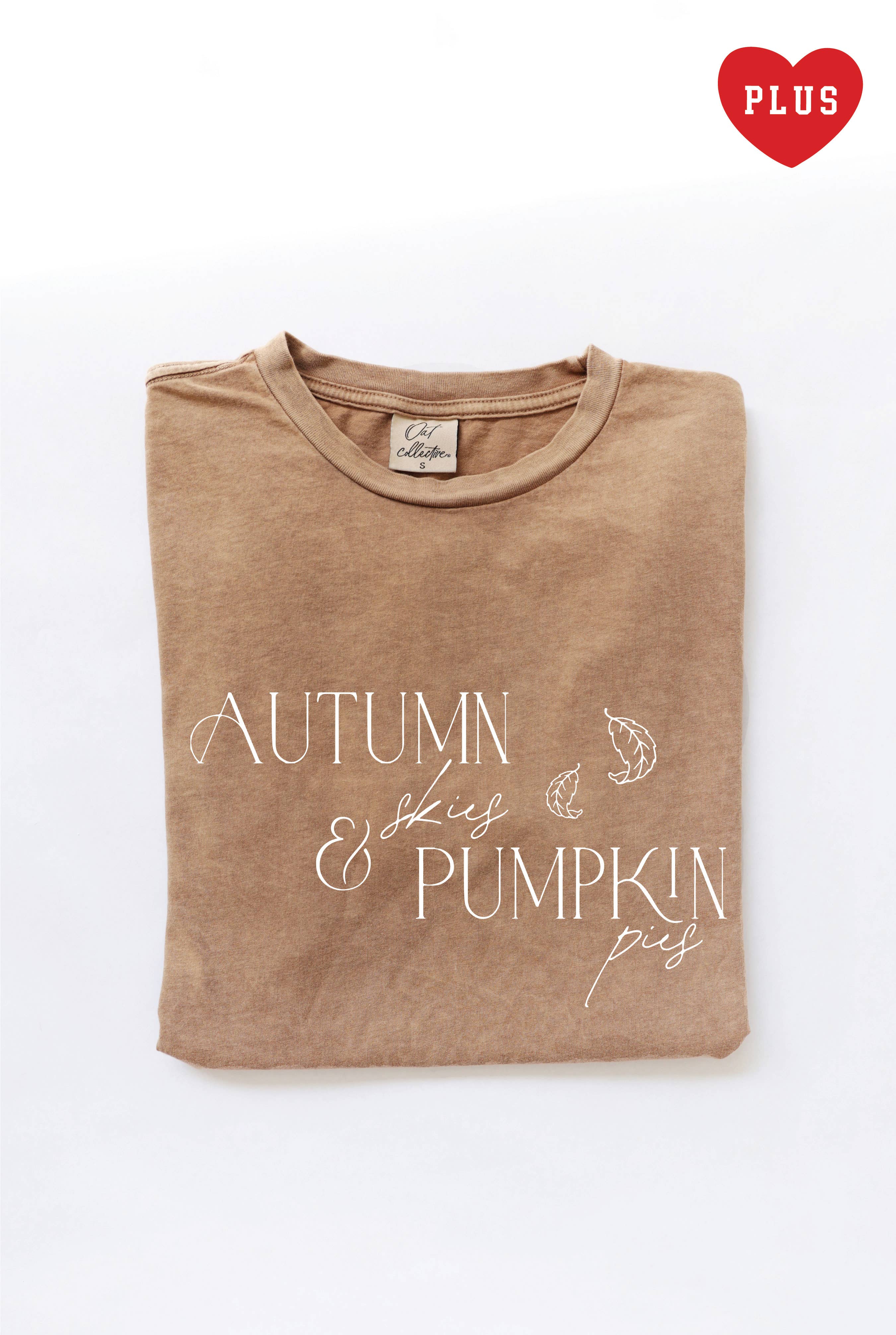Autumn Skies Graphic Plus Size Mineral Washed Top - Adult & Kids T-Shirts, Sweatshirts & Hoodies apparel design preview 1