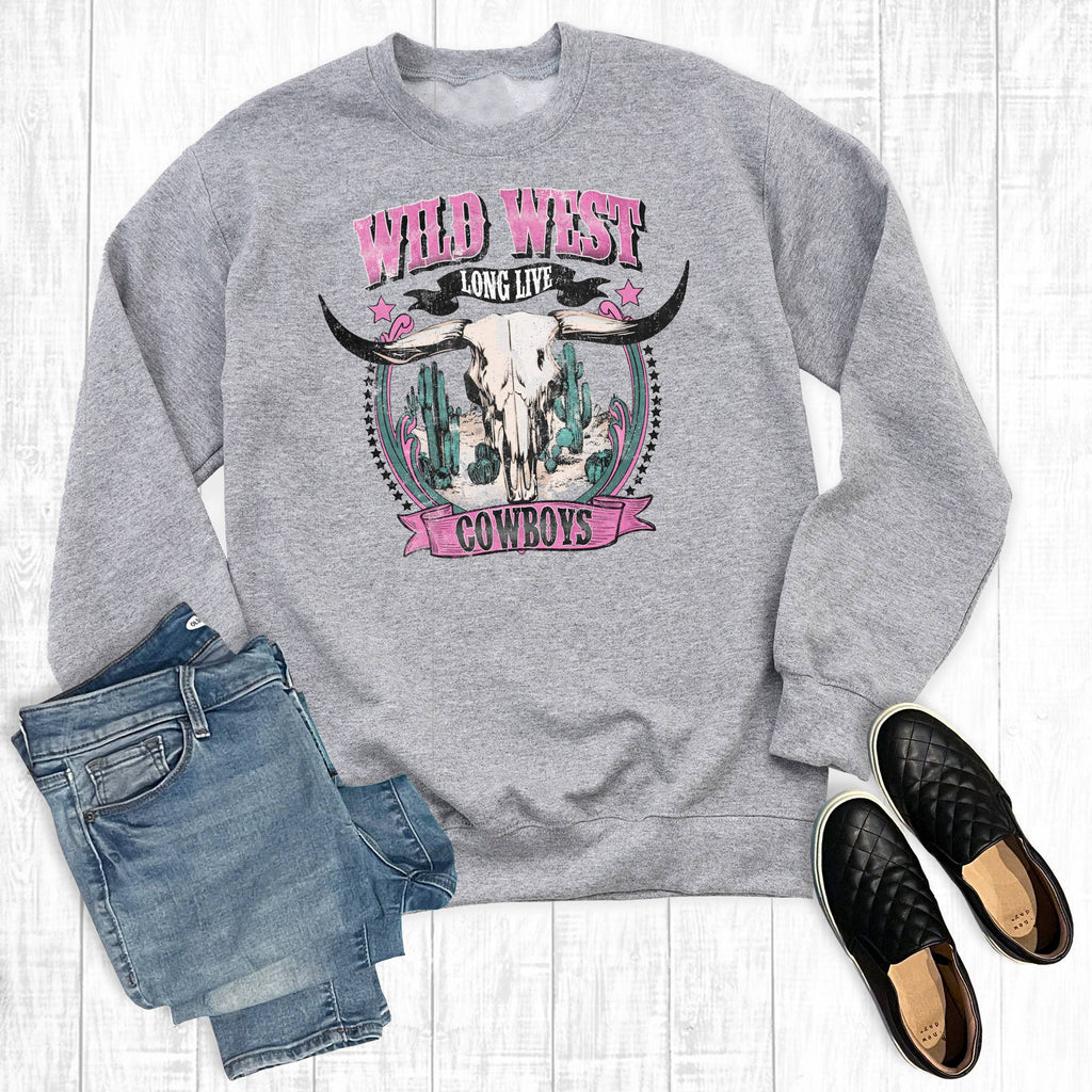 Wild West Long Live Cowboys - Adult & Kids T-Shirts, Sweatshirts & Hoodies apparel design preview 1