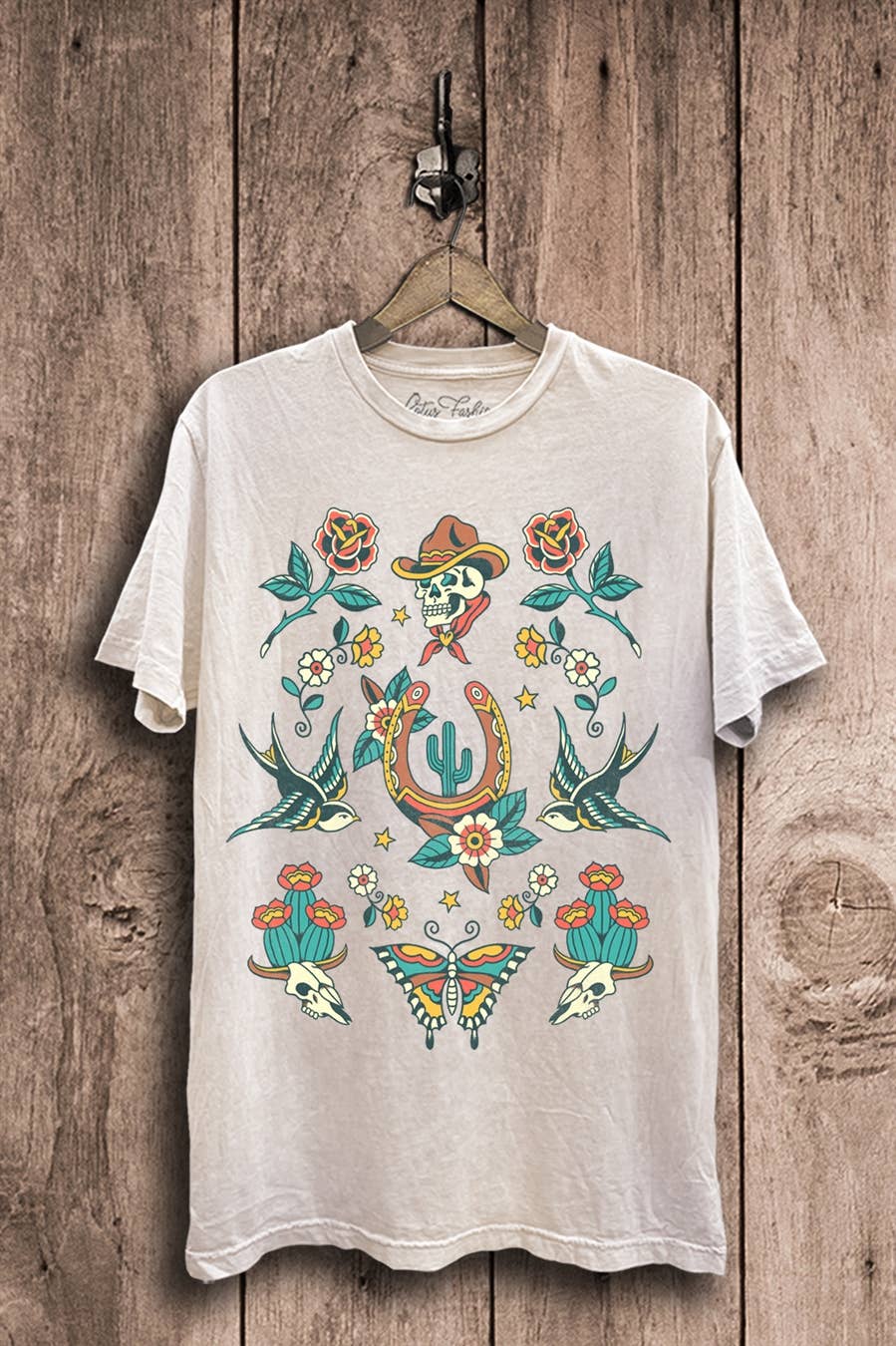 Western Tattoo Graphic Top - Adult & Kids T-Shirts, Sweatshirts & Hoodies apparel design preview 1