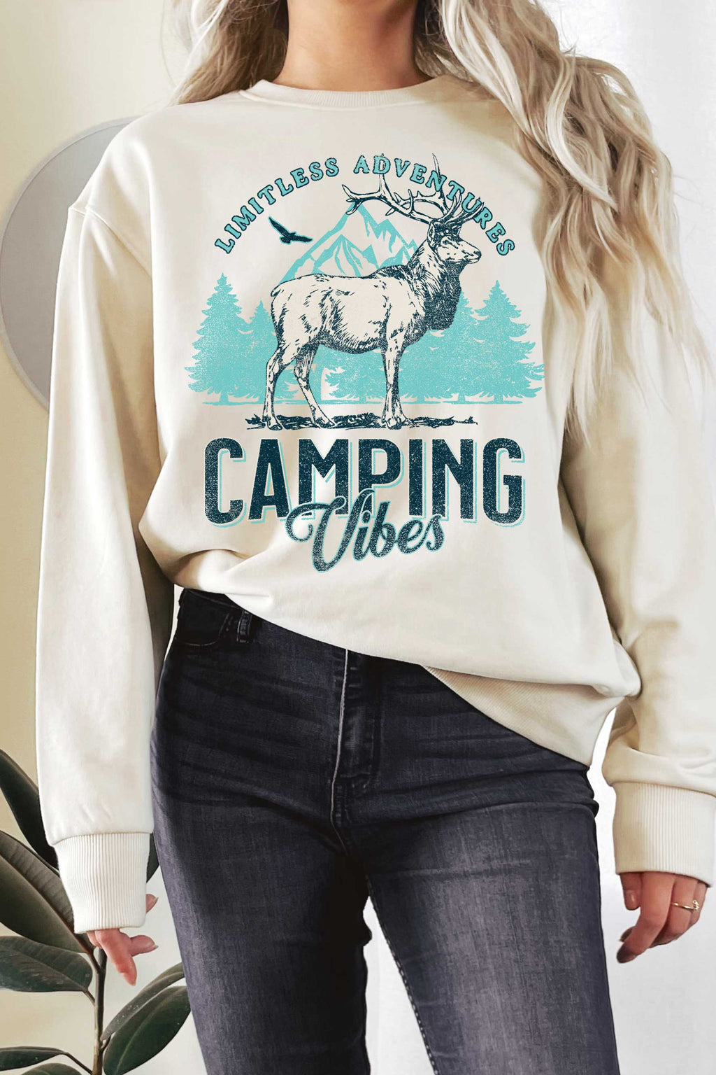 Limitless Adventures Camping Vibes Graphix Terry - Adult & Kids T-Shirts, Sweatshirts & Hoodies apparel design preview 1