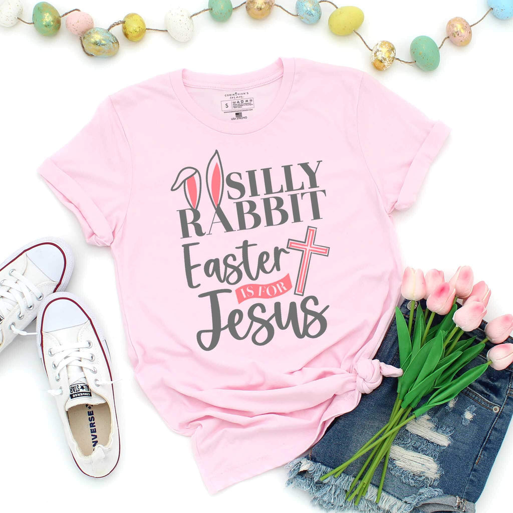 Silly Rabbit Easter Is For Jesus Graphic - Adult & Kids T-Shirts, Sweatshirts & Hoodies apparel design preview 1