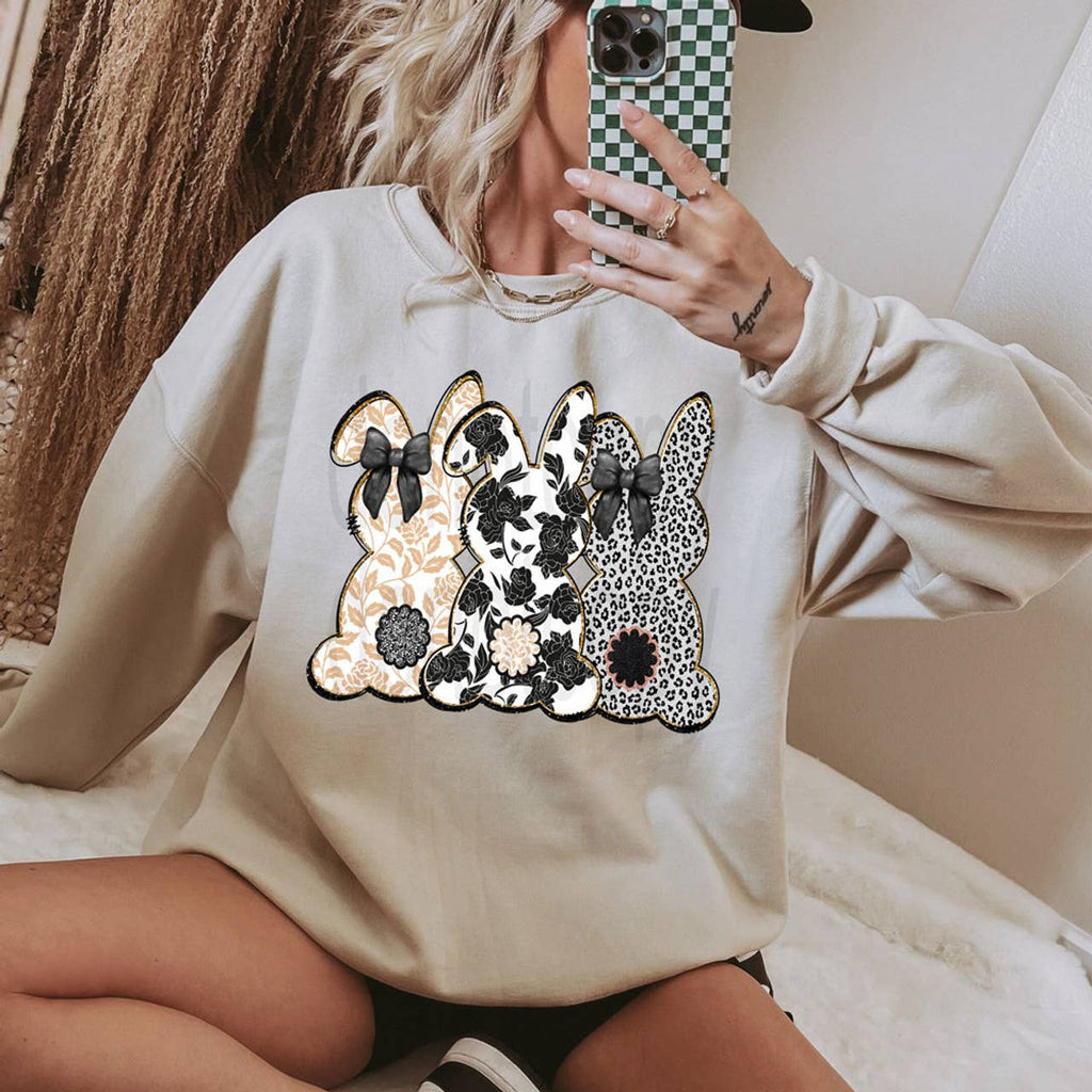 Patterned Bunnies - Adult & Kids T-Shirts, Sweatshirts & Hoodies apparel design preview 1