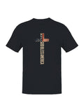 Patriotic Cross "God Bless America Men's - Adult & Kids T-Shirts, Sweatshirts & Hoodies apparel design preview 1