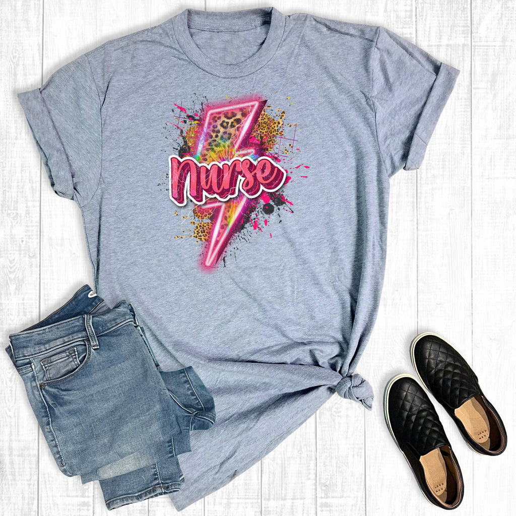 Leopard Nurse Bolt - Adult & Kids T-Shirts, Sweatshirts & Hoodies apparel design preview 1