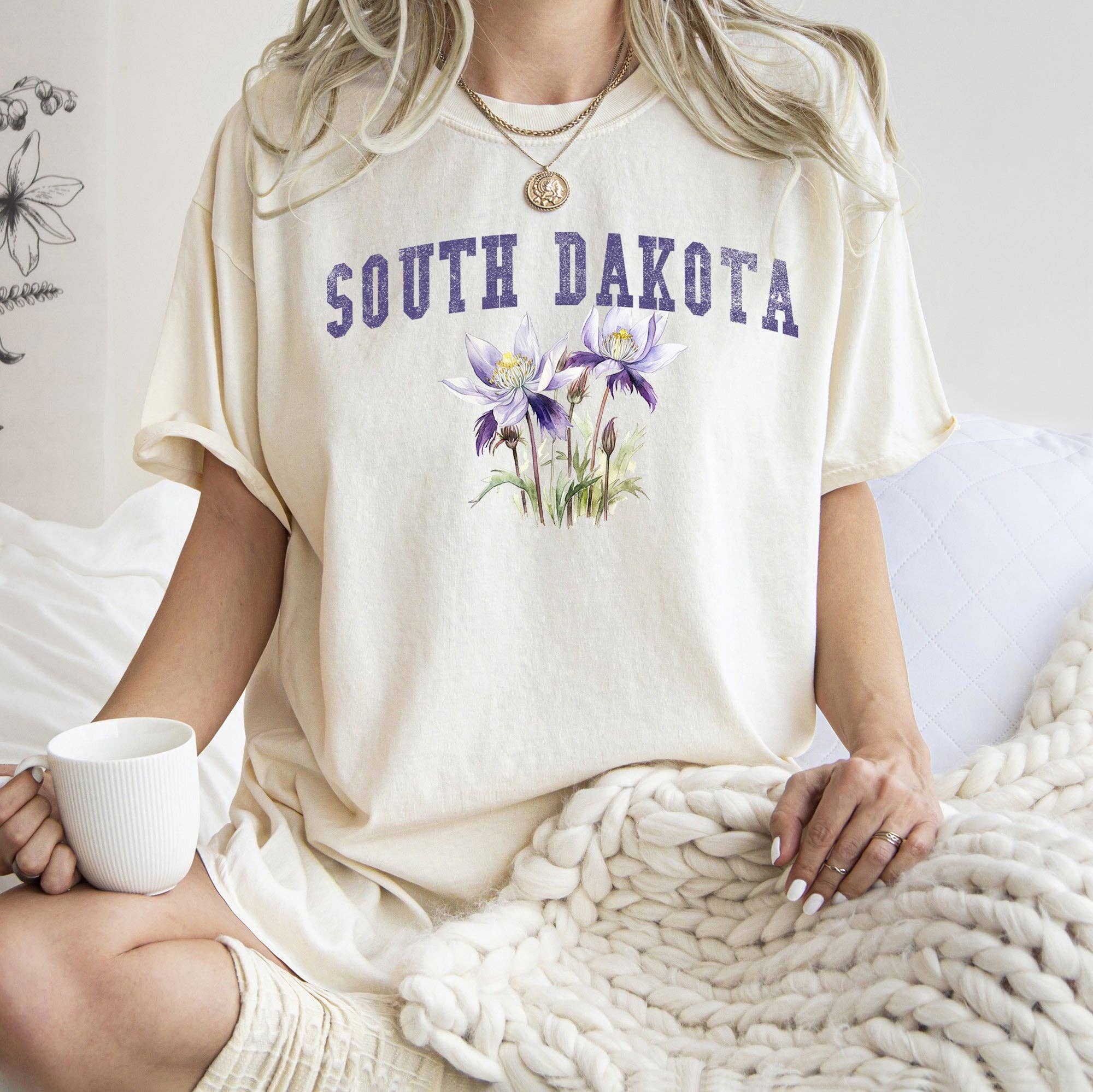 South Dakota State Flower - Adult & Kids T-Shirts, Sweatshirts & Hoodies apparel design preview 1