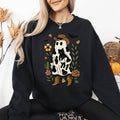 Cute Cowboy Ghost, Cat, Western Halloween Graphic - Adult & Kids T-Shirts, Sweatshirts & Hoodies apparel design preview 1
