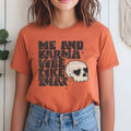 Distressed Me and Karma Vibe Like That - Adult & Kids T-Shirts, Sweatshirts & Hoodies apparel design preview 1