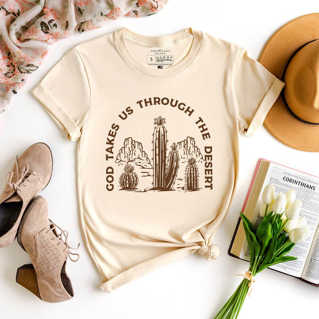 God Takes Us Through the Desert Graphic - Adult & Kids T-Shirts, Sweatshirts & Hoodies apparel design preview 1