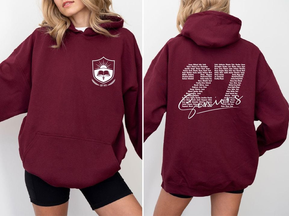 Custom Senior Personalized Back Print Pocket Logo - Adult & Kids T-Shirts, Sweatshirts & Hoodies apparel design preview 1