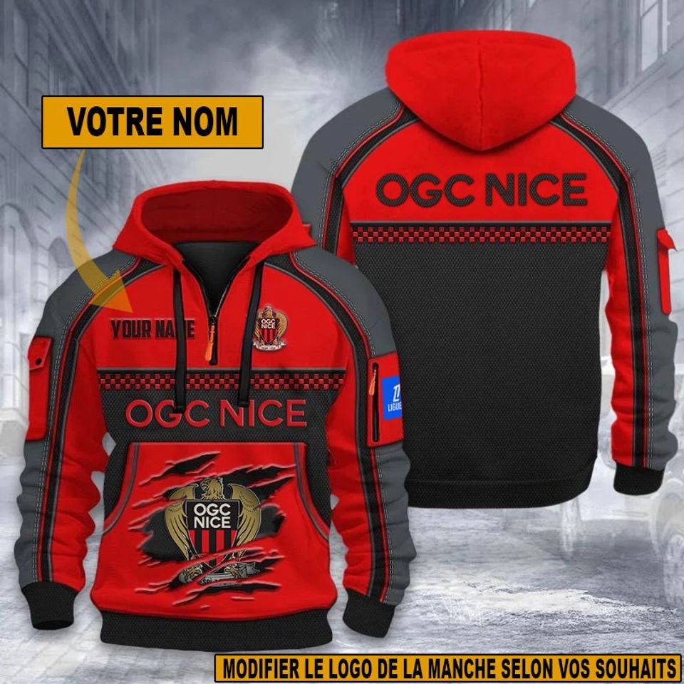 OGC Nice Dynamic New Edition with Personalized Name - Adult & Kids T-Shirts, Sweatshirts & Hoodies apparel design preview 1