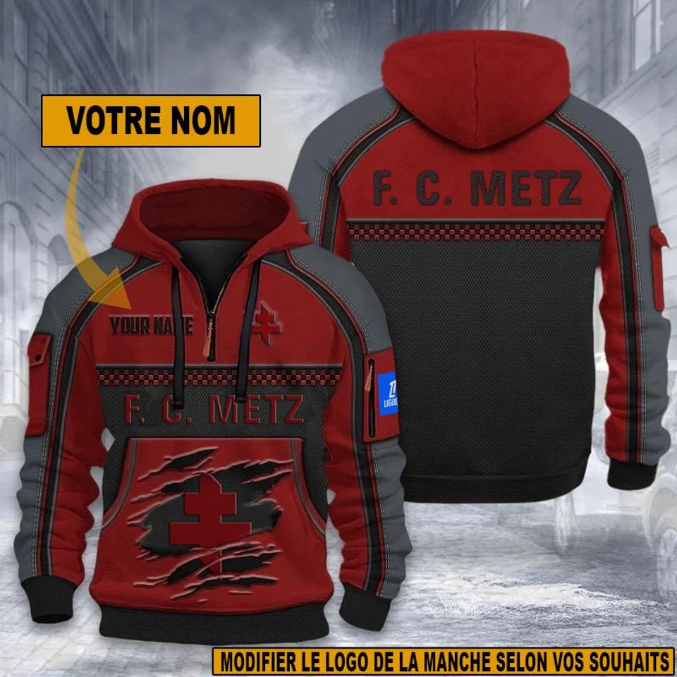 FC Metz Dynamic New Edition with Personalized Name - Adult & Kids T-Shirts, Sweatshirts & Hoodies apparel design preview 1