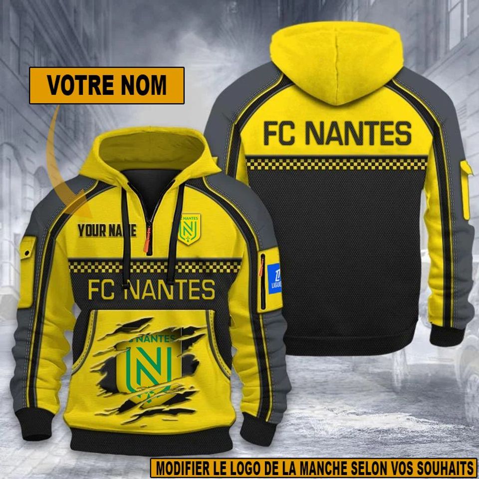 FC Nantes Dynamic New edition with personalized name - Adult & Kids T-Shirts, Sweatshirts & Hoodies apparel design preview 1