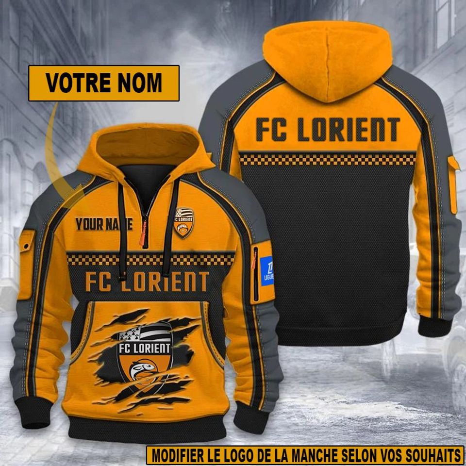 FC Lorient Dynamic New edition with personalized name - Adult & Kids T-Shirts, Sweatshirts & Hoodies apparel design preview 1