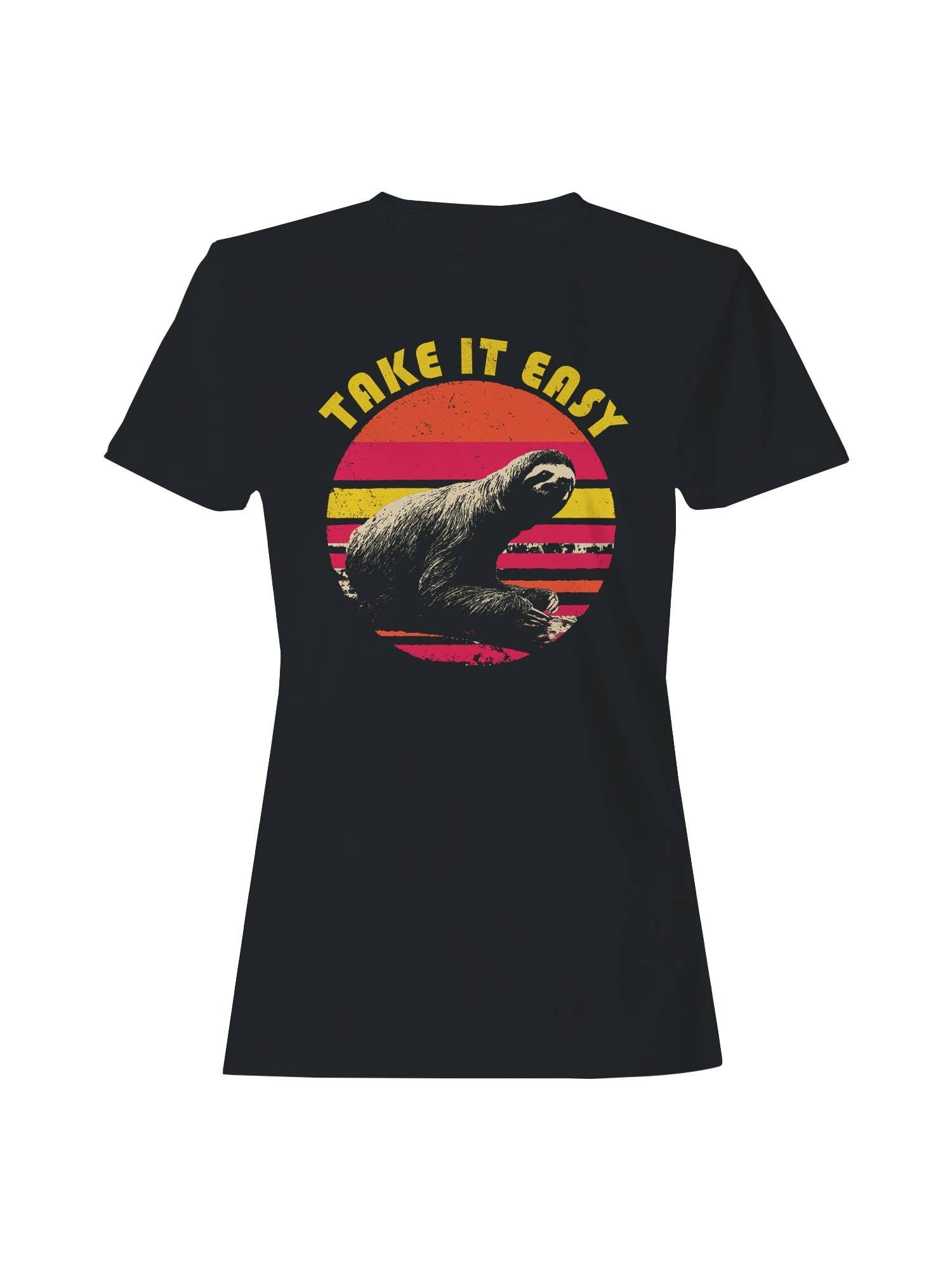 Chill Vibes Sloth Retro Art Women's - Adult & Kids T-Shirts, Sweatshirts & Hoodies apparel design preview 1