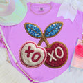 Faux Beaded and Sequin Xoxo Cherries - Adult & Kids T-Shirts, Sweatshirts & Hoodies apparel design preview 1