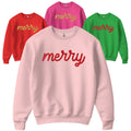 Merry Typography Glitter Logo Design Fleece - Adult & Kids T-Shirts, Sweatshirts & Hoodies apparel design preview 1