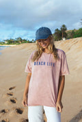 Beach Life Mineral Washed Graphic Top Premium Cotton - Adult & Kids T-Shirts, Sweatshirts & Hoodies apparel design preview 1