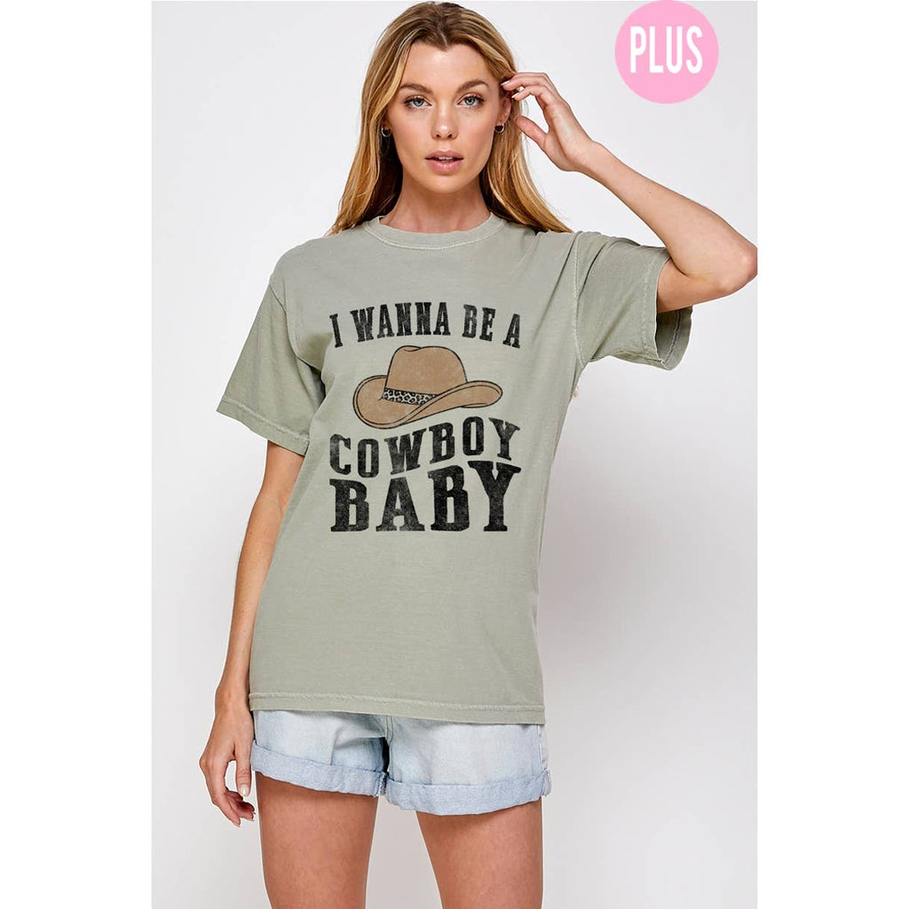 I Wanna Be A Cowboy Baby Graphic Plus - Adult & Kids T-Shirts, Sweatshirts & Hoodies apparel design preview 1