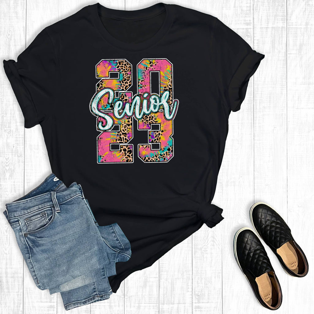 Leopard Tie Dye Senior 2023 - Adult & Kids T-Shirts, Sweatshirts & Hoodies apparel design preview 1
