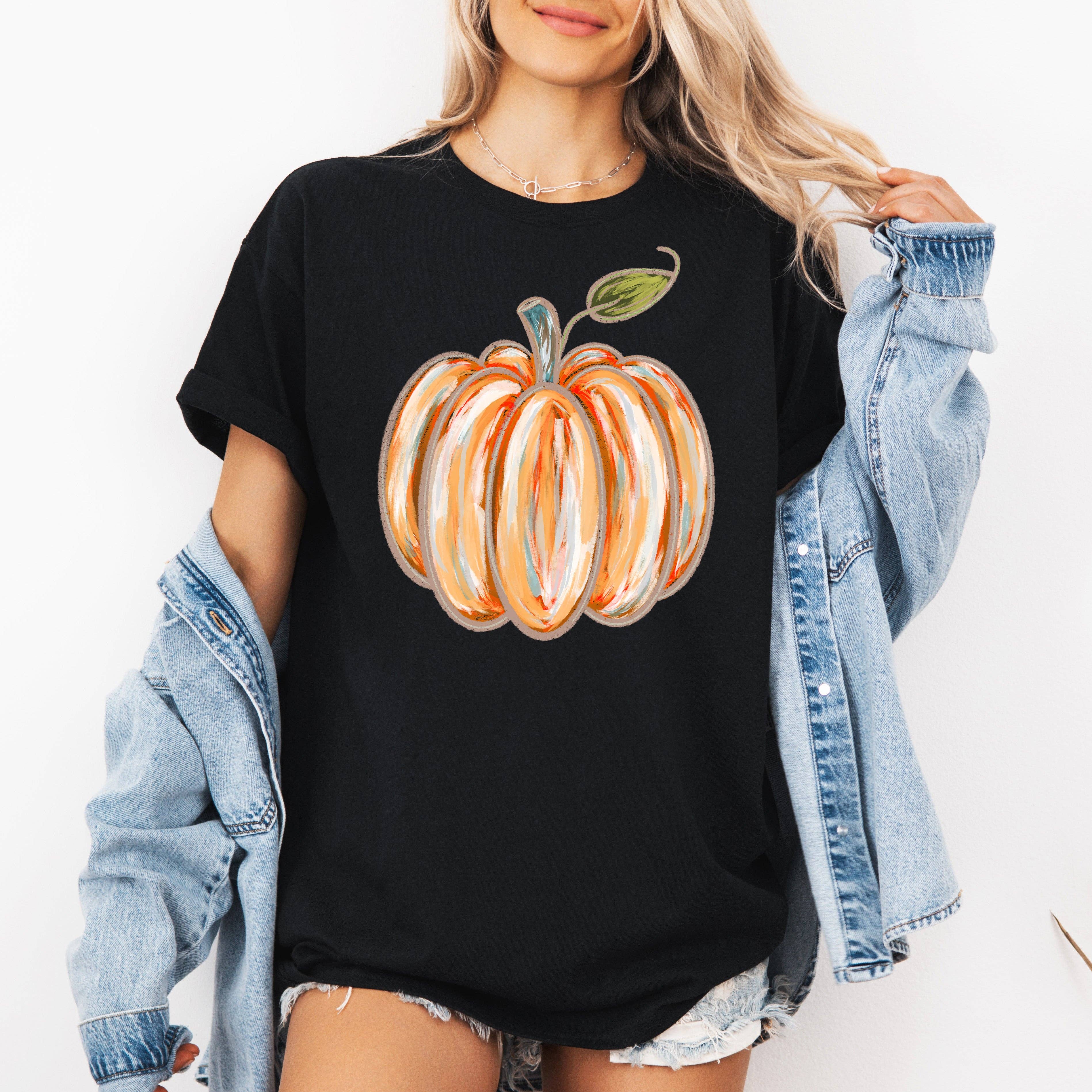 Watercolor Pumpkin, Halloween, Autumn, Fall, - Adult & Kids T-Shirts, Sweatshirts & Hoodies apparel design preview 1