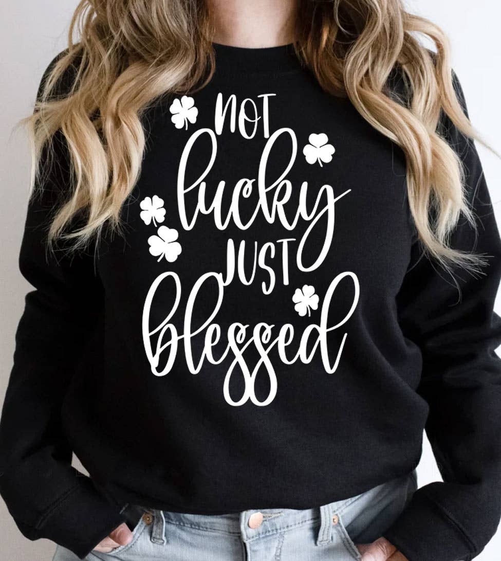 Not Lucky Just Blessed 2 St. Patrick's Day Cute - Adult & Kids T-Shirts, Sweatshirts & Hoodies apparel design preview 1