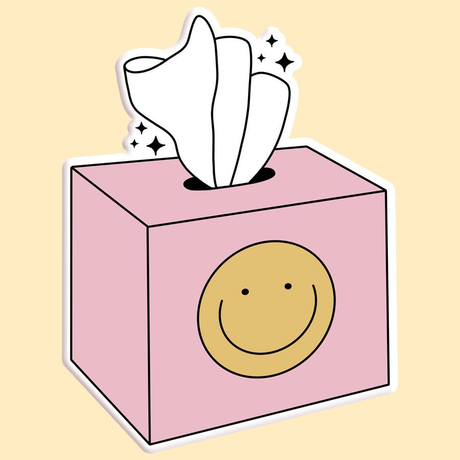 Tissue Box Sticker Decal - Adult & Kids T-Shirts, Sweatshirts & Hoodies apparel design preview 1