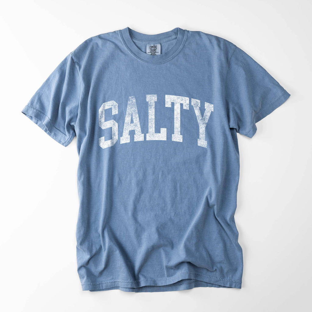 Salty Garment Dyed Graphic Summer Coastal Beach - Adult & Kids T-Shirts, Sweatshirts & Hoodies apparel design preview 1