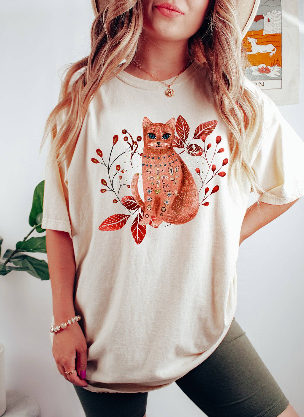 Scandinavian Folk Cat - Adult & Kids T-Shirts, Sweatshirts & Hoodies apparel design preview 1