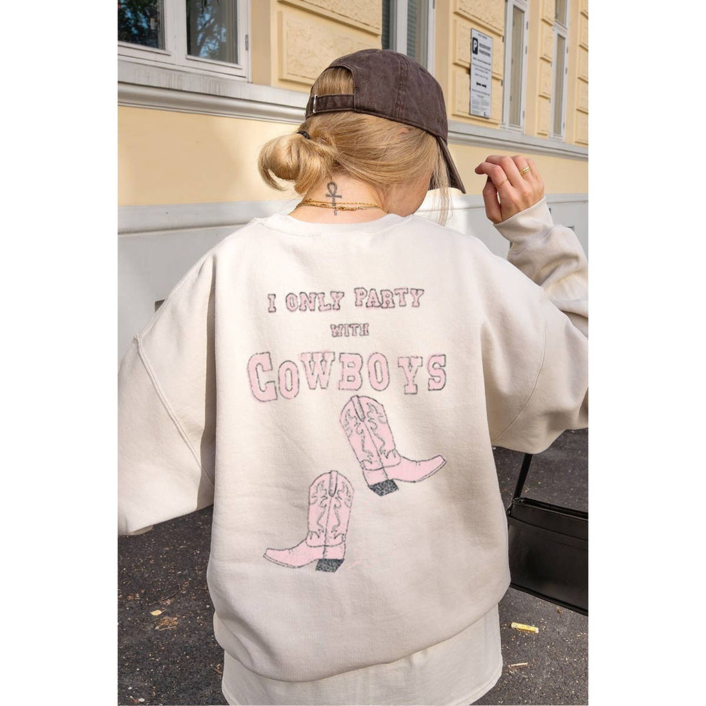 I Only Party with Cowboy Graphic - Adult & Kids T-Shirts, Sweatshirts & Hoodies apparel design preview 1