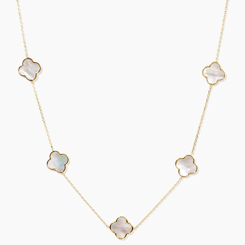 Gold-Dipped Five Clovers Long Necklace - Adult & Kids T-Shirts, Sweatshirts & Hoodies apparel design preview 1