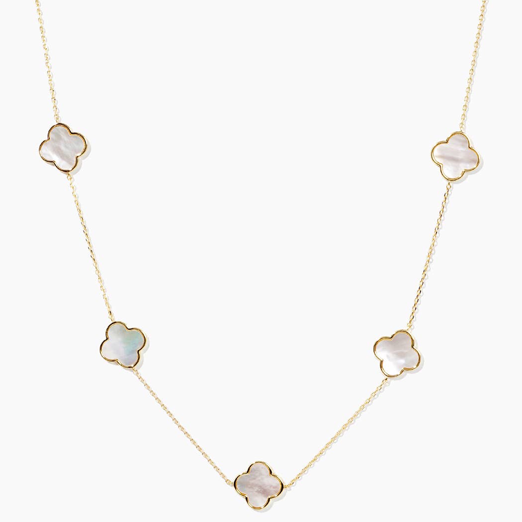 Gold-Dipped Five Clovers Long Necklace - Adult & Kids T-Shirts, Sweatshirts & Hoodies apparel design preview 1