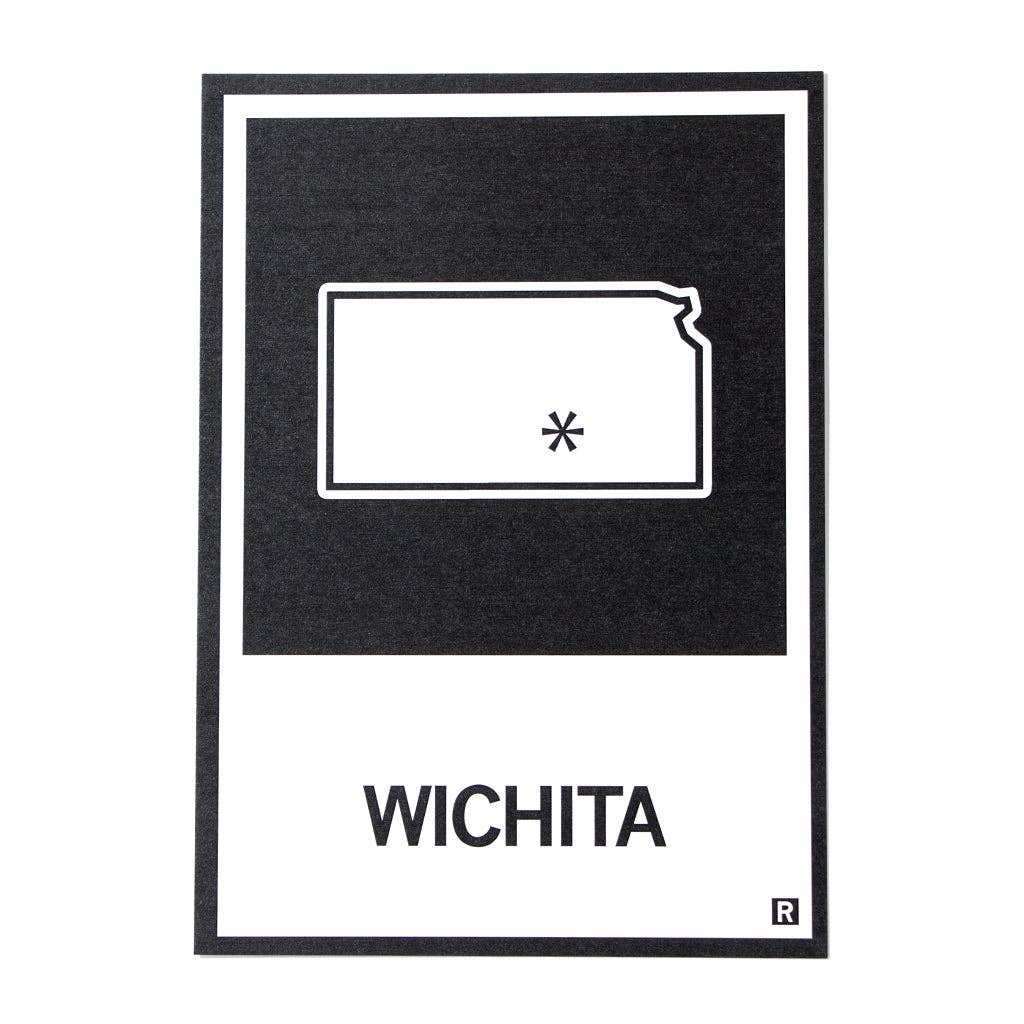 Wichita, Kansas Outline Postcard - Adult & Kids T-Shirts, Sweatshirts & Hoodies apparel design preview 1
