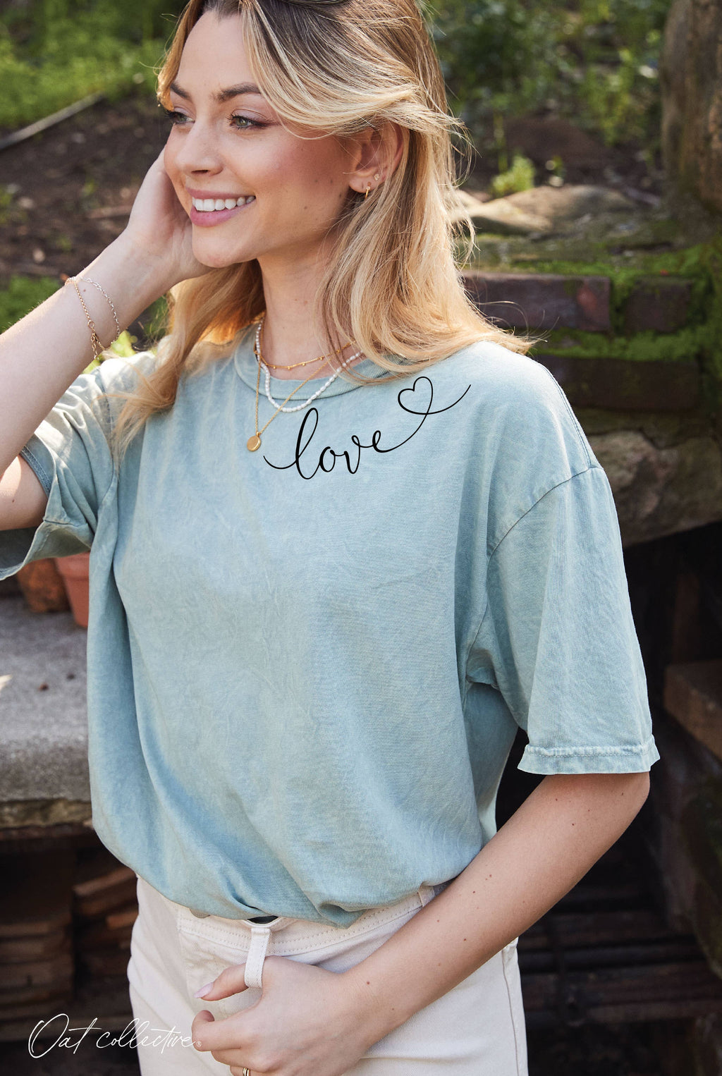 Love Mineral Washed Graphic Top - Adult & Kids T-Shirts, Sweatshirts & Hoodies apparel design preview 1
