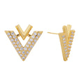 14k Dipped Double V Shaped Cz Post Earrings - Adult & Kids T-Shirts, Sweatshirts & Hoodies apparel design preview 1