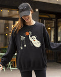 Basketball Ghost, Skeleton, Funny Halloween - Adult & Kids T-Shirts, Sweatshirts & Hoodies apparel design preview 1