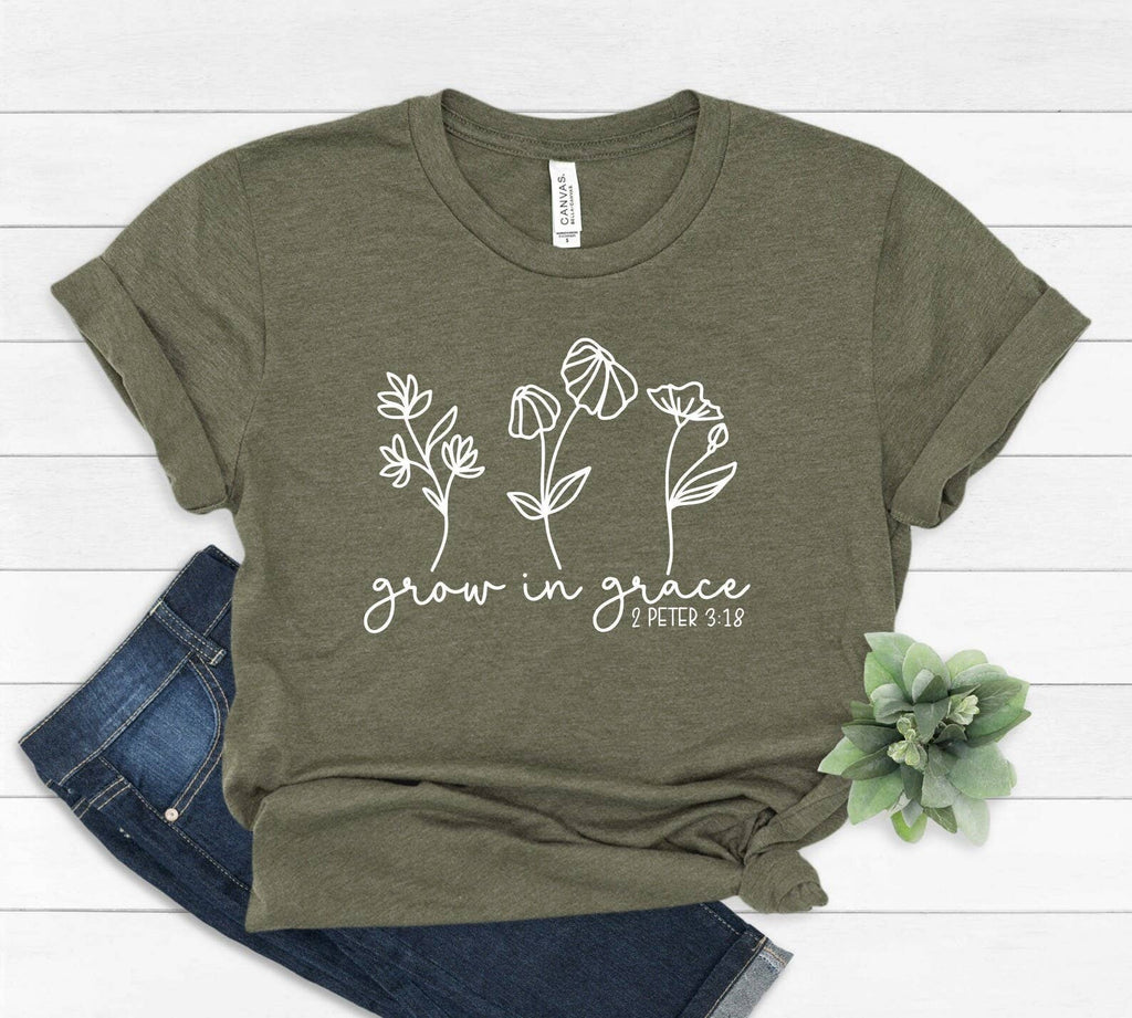 Grow in Grace - Adult & Kids T-Shirts, Sweatshirts & Hoodies apparel design preview 1