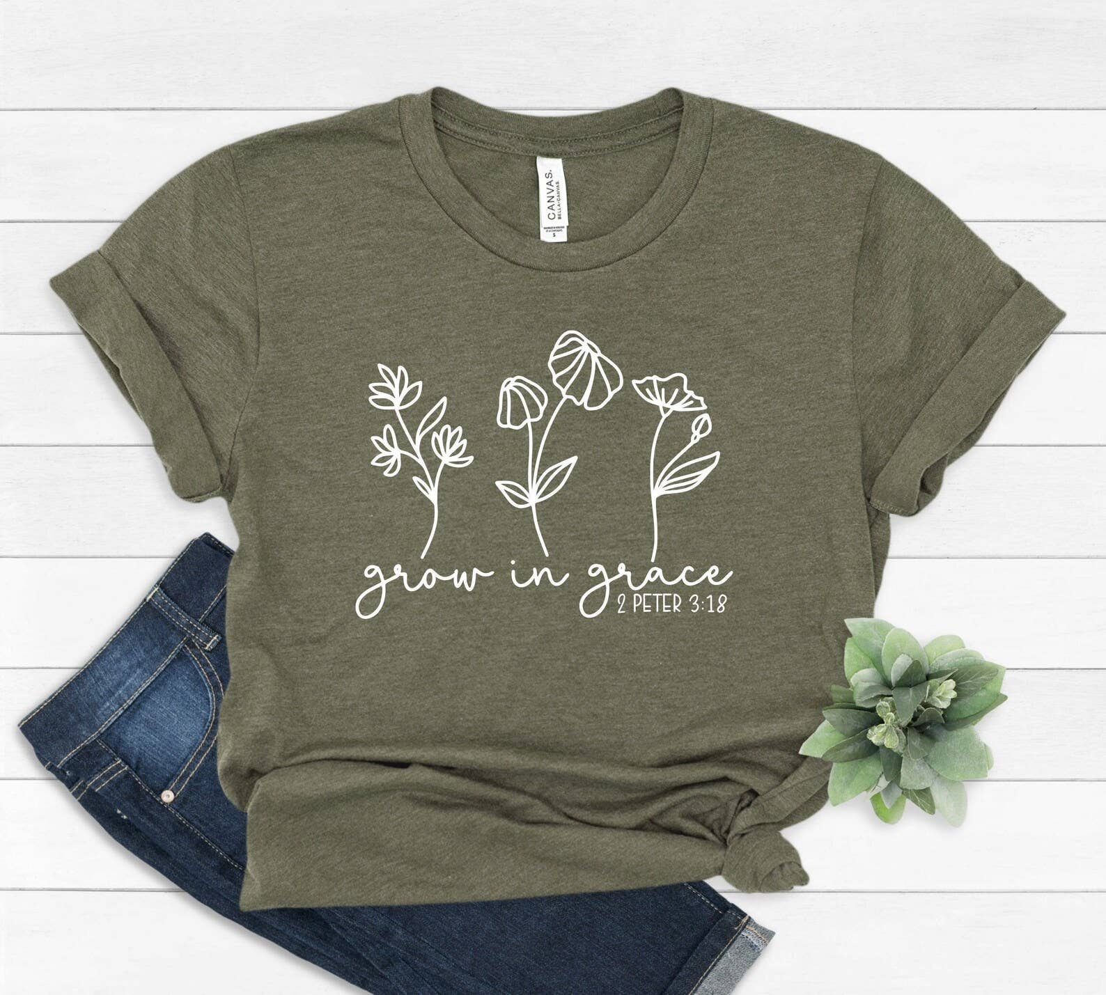 Grow in Grace - Adult & Kids T-Shirts, Sweatshirts & Hoodies apparel design preview 1
