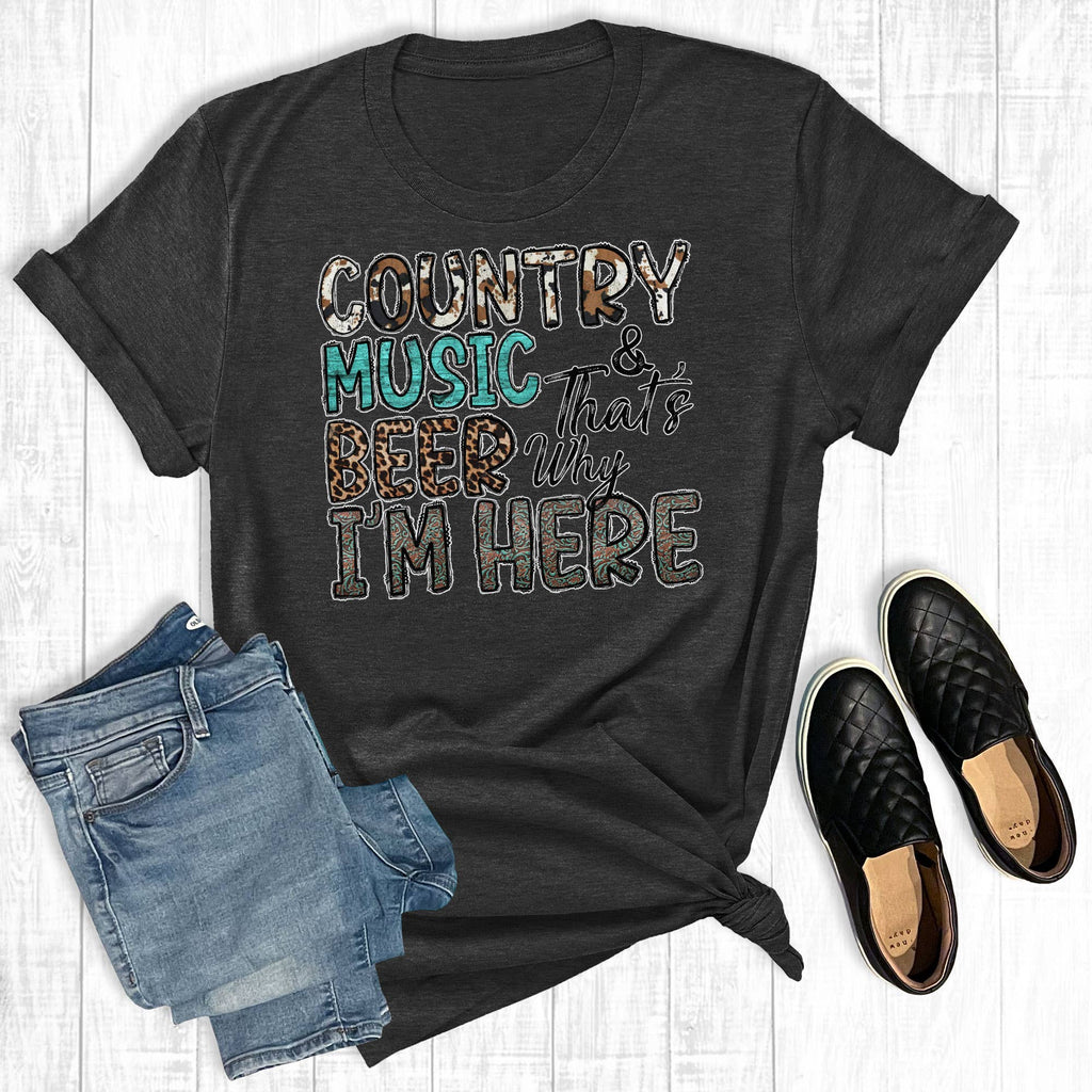 Country Music Beer - Adult & Kids T-Shirts, Sweatshirts & Hoodies apparel design preview 1