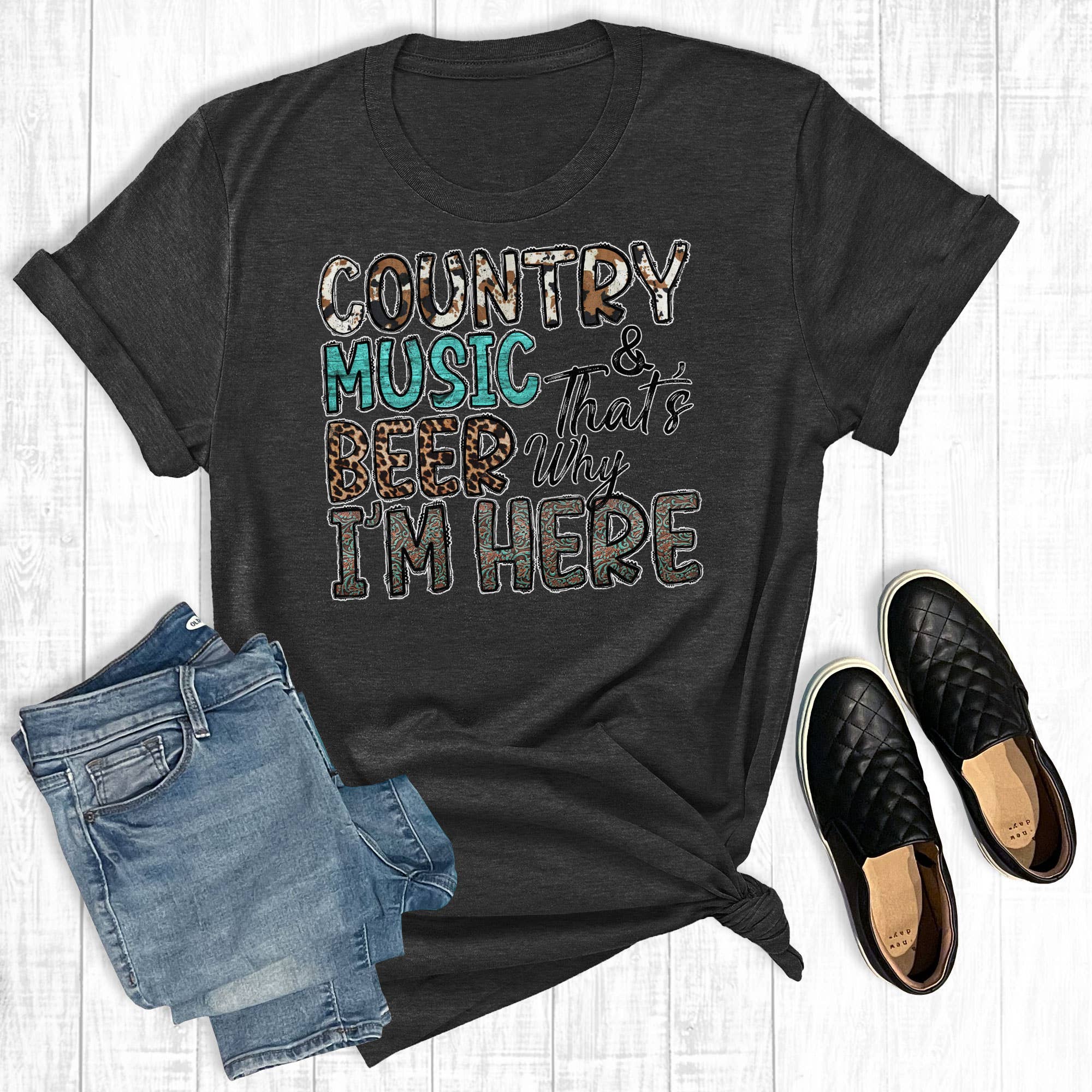 Country Music Beer - Adult & Kids T-Shirts, Sweatshirts & Hoodies apparel design preview 1
